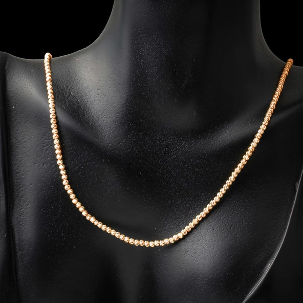 Top Altınlı 14 Ayar Rose Altın Kolye - Resim 2