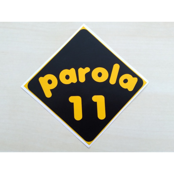 PLAKA 11 STİCKER SİYAH 11x11cm BİLECİK PLAKA STİCKER, PAROLA 11 PLAKA ETİKETİ, 11 PLAKA ÇIKARTMASI