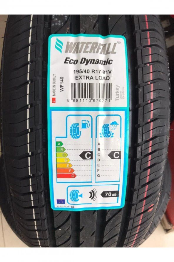 Waterfall 195/40r17 81w Eco Dynamic Yaz lastiği 2024 Üretim