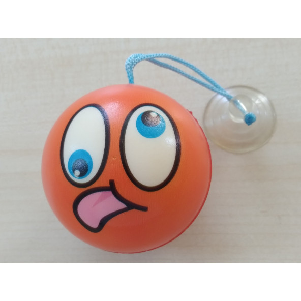 EMOJİ AYNA SÜSÜ TURUNCU, EMOJİ ASKI SÜSÜ (EMOJİ TOP SÜS) ASMA SÜSÜ, ANAHTARLIK MASKOT