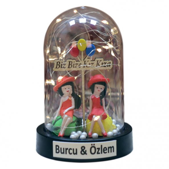 Biz Bize Kız Kıza Işıklı Fanus - 2