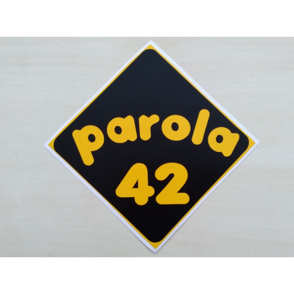 PLAKA 42 STİCKER SİYAH 11x11cm KONYA PLAKA STİCKER, PAROLA 42 PLAKA ETİKETİ, 42 PLAKA ÇIKARTMASI - 1