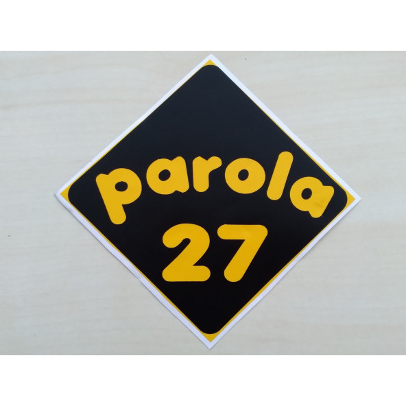 PLAKA 27 STİCKER SİYAH 11x11cm GAZİANTEP PLAKA STİCKER, PAROLA 27 PLAKA ETİKETİ, 27 PLAKA ÇIKARTMASI