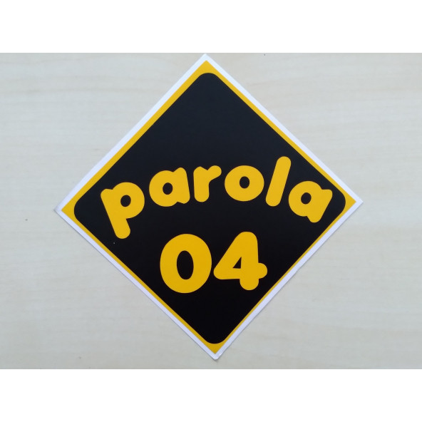 PLAKA 04 STİCKER SİYAH 11x11cm AĞRI PLAKA STİCKER, PAROLA 04 PLAKA ETİKETİ, 04 PLAKA ÇIKARTMASI