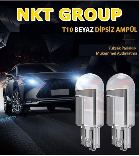 NKT GROUP yeni Nesil T10 Led Beyaz, Park , Tavan ,Plaka Ampülü 2 ADET