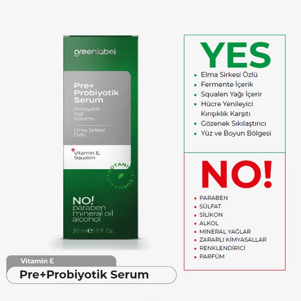 Greenlabel Pre+Probiyotik Anti Aging Yaşlanma Karşıtı Serum 30 ml - 4