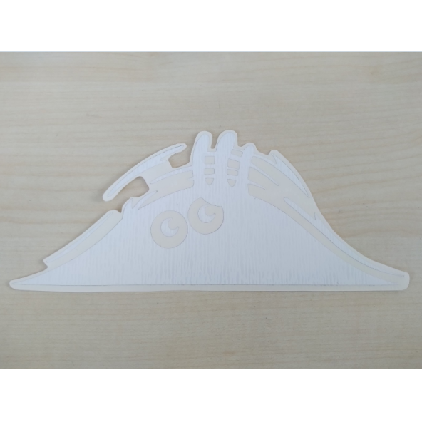 BAGAJDAN BAKAN ADAM Beyaz 18,5x8cm BAGAJDAN BAKAN ETİKETİ - BAGAJDAN BAKAN ÇIKARTMASI - 2