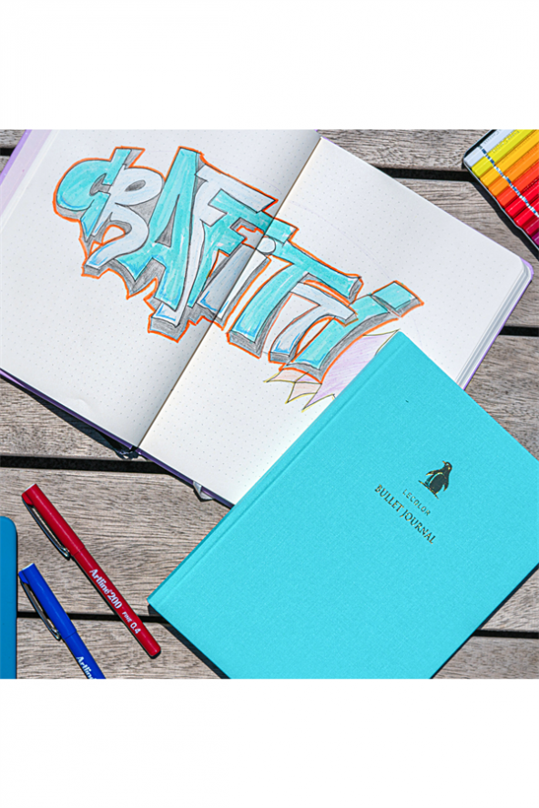 17X24 Keten Noktalı Bullet Journal Defter Koala - 5
