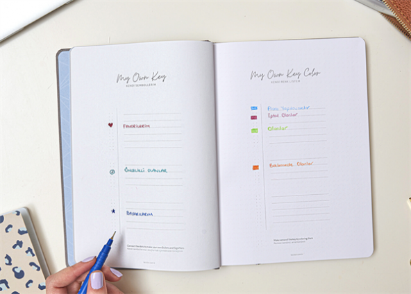 17X24 Keten Noktalı Bullet Journal Defter Koala - 8