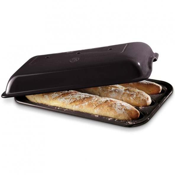 Emile Henry EH795506 Seramik Baget Ekmek Fırın Kabı (39,5x23x10 / 3,7 Litre)