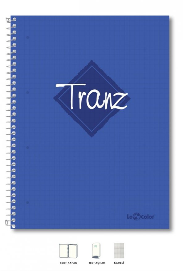 A4 Defter Kareli 200 syf  Mavi Tranz