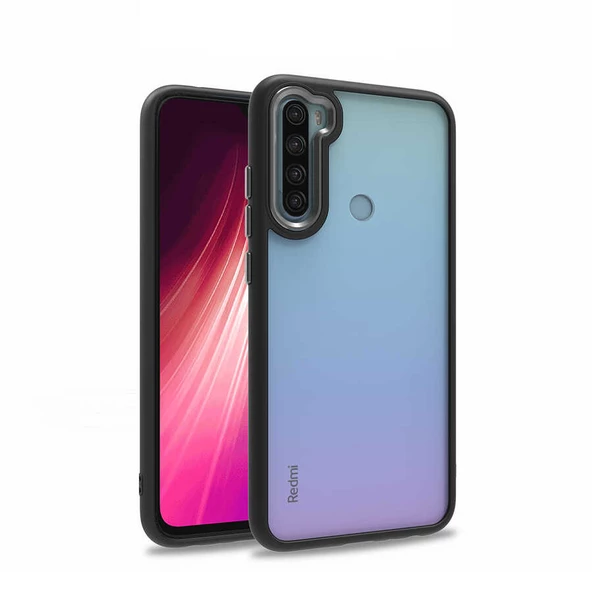 Gpack Xiaomi Redmi Note 8 Kılıf Flora Sert Silikon Arkası Cam Şeffaf