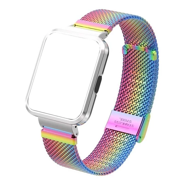 Gpack Xiaomi Redmi Watch 2 Lite Kordon Hasır Metal Çıtçıtlı KRD 66 - 9