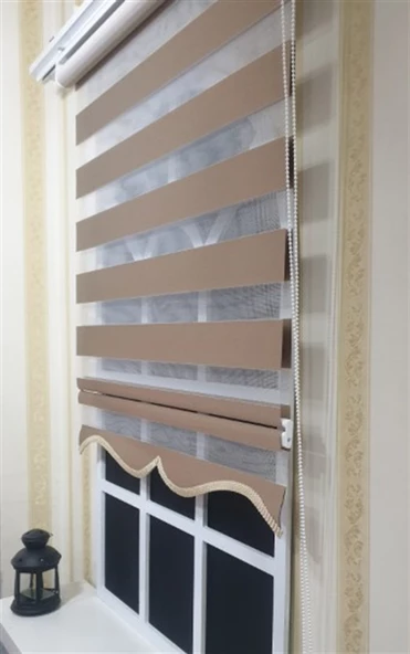 Zebra Stor Perde Sütlü Kahverengi ST 035  Kahverengi 180 x 200