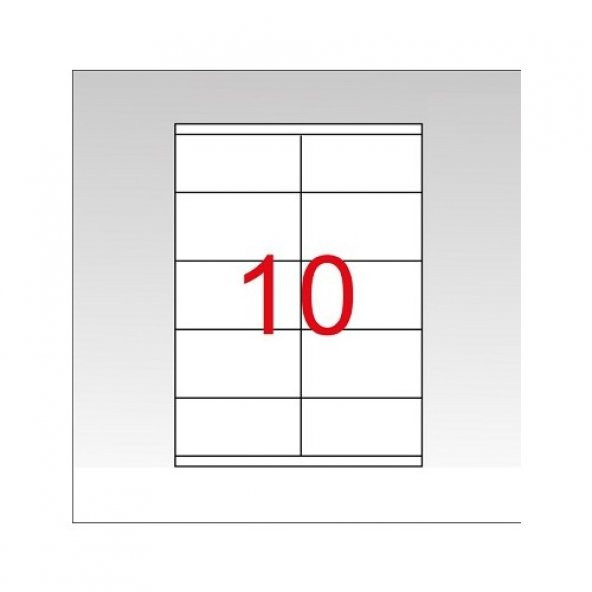 Tanex Tw-2510 Lazer Etiket 105X56 Mm 1000 Li Pk.