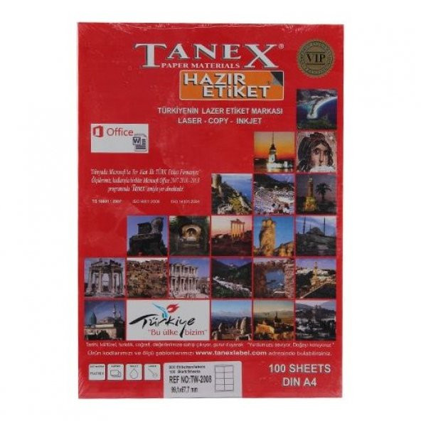 Tanex Tw-2008 99 x 67 Mm Etiket