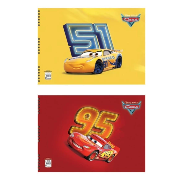 Cars 25*35 15 Yp.Resim Defteri 2'li