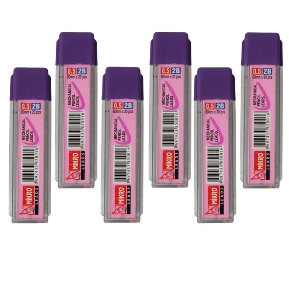 Mikro Leads 0.5 Versatil Kalem Ucu Kısa Min 60 MM.   (M-600) KM05 6'lı ürün görseli 1