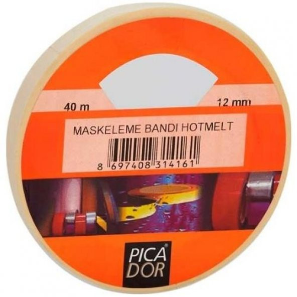 Picador 12 Mm x 40 Mt Maskeleme Bandı KP-002 3LÜ