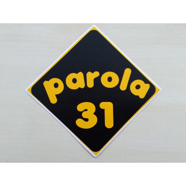 PLAKA 31 STİCKER SİYAH 11x11cm HATAY PLAKA STİCKER, PAROLA 31 PLAKA ETİKETİ, 31 PLAKA ÇIKARTMASI ürün görseli