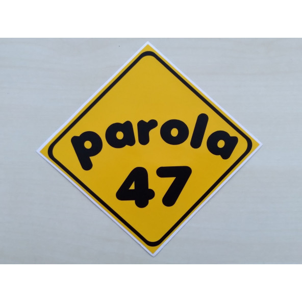 PLAKA 47 STİCKER SARI 11x11cm MARDİN PLAKA STİCKER, PAROLA 47 PLAKA ETİKETİ, 47 PLAKA ÇIKARTMASI ürün görseli