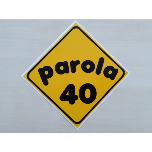 PLAKA 40 STİCKER SARI 11x11cm KIRŞEHİR PLAKA STİCKER, PAROLA 40 PLAKA ETİKETİ, 40 PLAKA ÇIKARTMASI ürün görseli