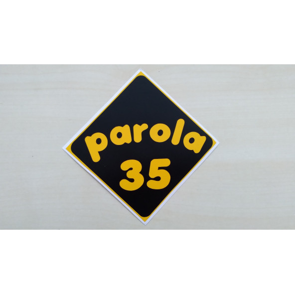 PLAKA 35 STİCKER SİYAH 11x11cm İZMİR PLAKA STİCKER, PAROLA 35 PLAKA ETİKETİ, 35 PLAKA ÇIKARTMASI ürün görseli