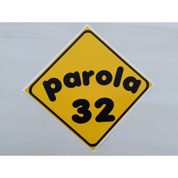 PLAKA 32 STİCKER SARI 11x11cm ISPARTA PLAKA STİCKER, PAROLA 32 PLAKA ETİKETİ, 32 PLAKA ÇIKARTMASI ürün görseli