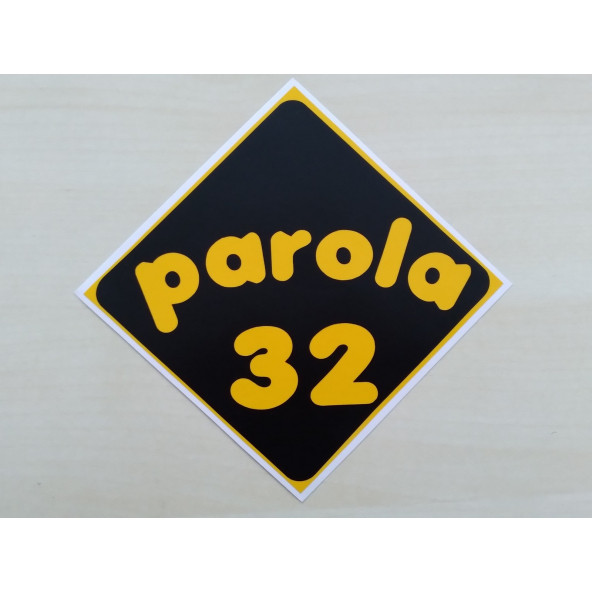 PLAKA 32 STİCKER SİYAH 11x11cm ISPARTA PLAKA STİCKER, PAROLA 32 PLAKA ETİKETİ, 32 PLAKA ÇIKARTMASI