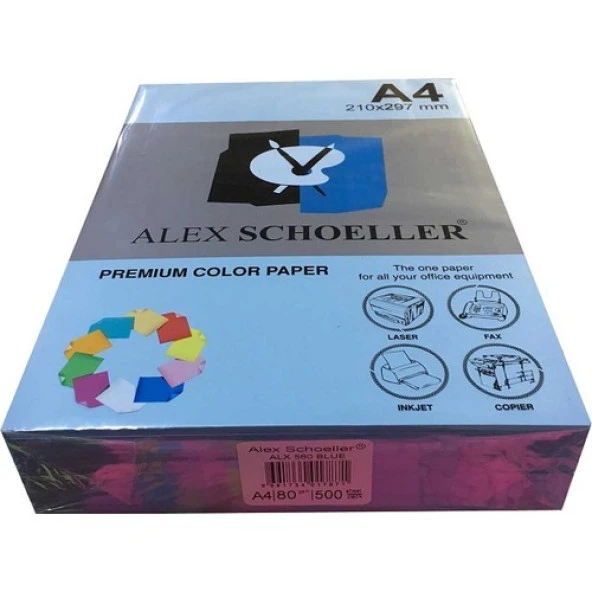 Alex Schoeller 580 A4 Fotokopi Kağıdı 500 lü Mavi