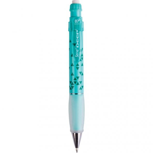 Serve Deep Renkli Üçgen Baskılar Uçlu Kalem 0.7 mm Nane Yeşili