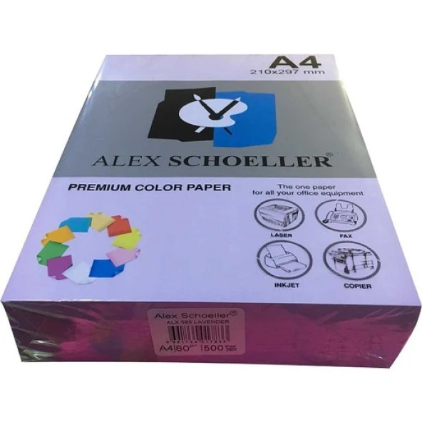 Alex Schoeller 585 A4 Fotokopi Kağıdı 500 lü Mor - 1