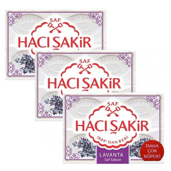 Hacı Şakir Lavanta Kalıp Sabun 4x150GR X 3 Adet