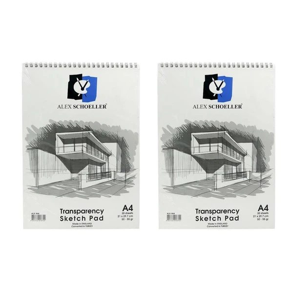 Alex Schoeller Eskiz Blok A4 50/55 Gr Spiralli 30 Lu Alx-864 2'li ürün görseli 1