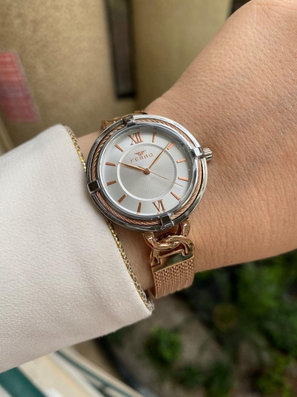 Ferro Rose Hasır Kordon Kadın Kol Saati F21092C-E F21092C-E