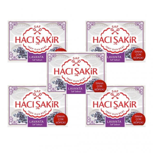 Hacı Şakir Lavanta Kalıp Sabun 4x150GR X 5 Adet