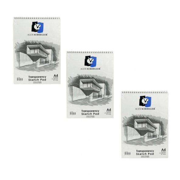 Alex Schoeller Eskiz Blok A4 50/55 Gr Spiralli 30 Lu Alx-864 3lü