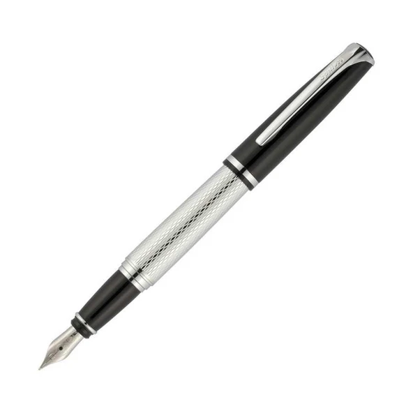Scrikss 477 Dolma + Tükenmez Kalem Seti Siyah Krom Lüks Kutulu - Resim 3