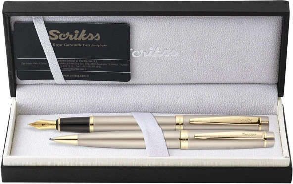 Scrikss 38 Dolma + Tükenmez Kalem Seten Altın - Resim 2