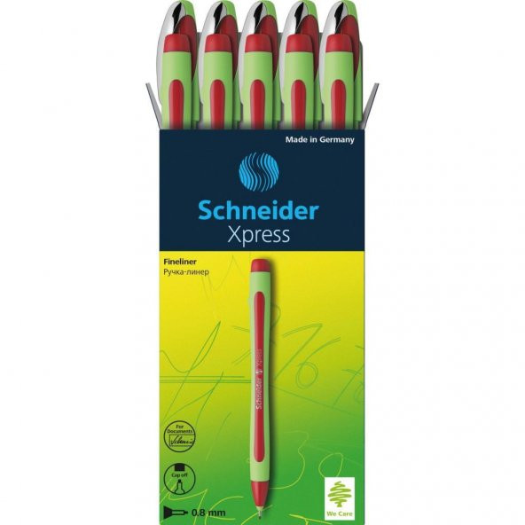 Schneider Xpress 0,8 Mm Fiber Uçlu Kalem Kırmızı 10Lu Kutu
