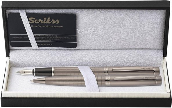 Scrikss 38 Dolma + Tükenmez Kalem Karbon Gri - Resim 2