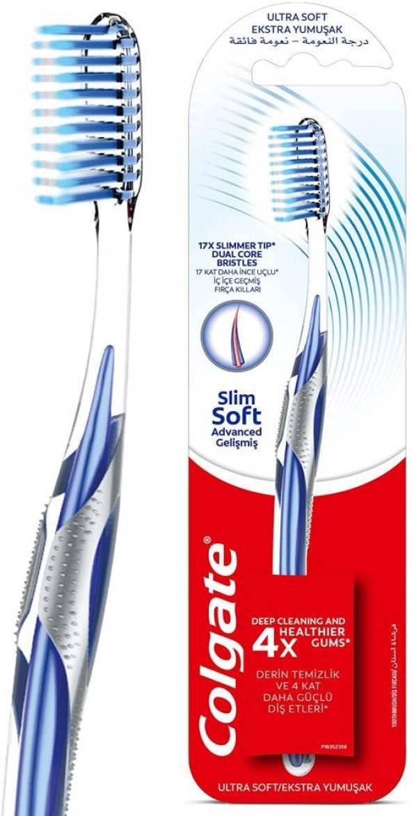 Colgate Slim Soft Advanced Gelişmiş Extra Yumuşak Diş Fırçası Mavi