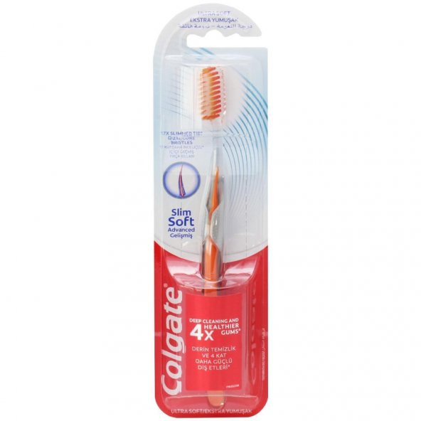 Colgate Slim Soft Advanced Gelişmiş Extra Yumuşak Diş Fırçası Turuncu