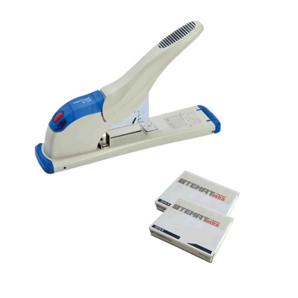 Temat 9120 Extra Güçlü Zımba Makinası Bej + 2 Adet Tel 23/10