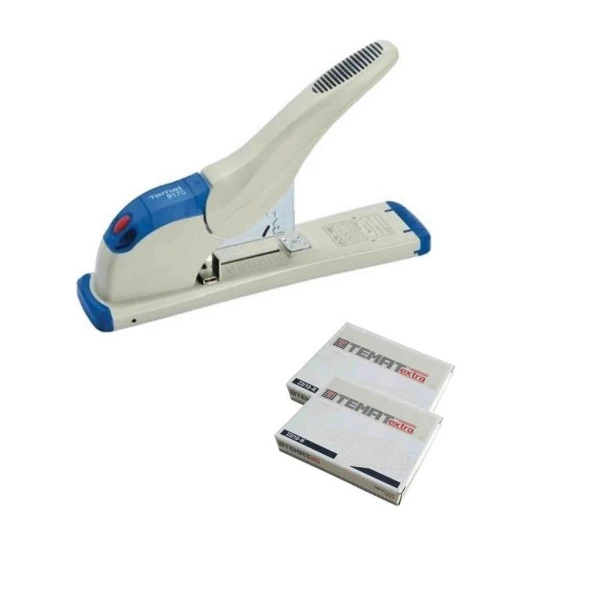Temat 9170 Extra Güçlü Zımba Makinası Bej + 2 Adet Tel 23/10