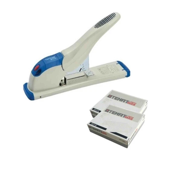 Temat 9170 Extra Güçlü Zımba Makinası Bej + 2 Adet Tel 23/17 ürün görseli