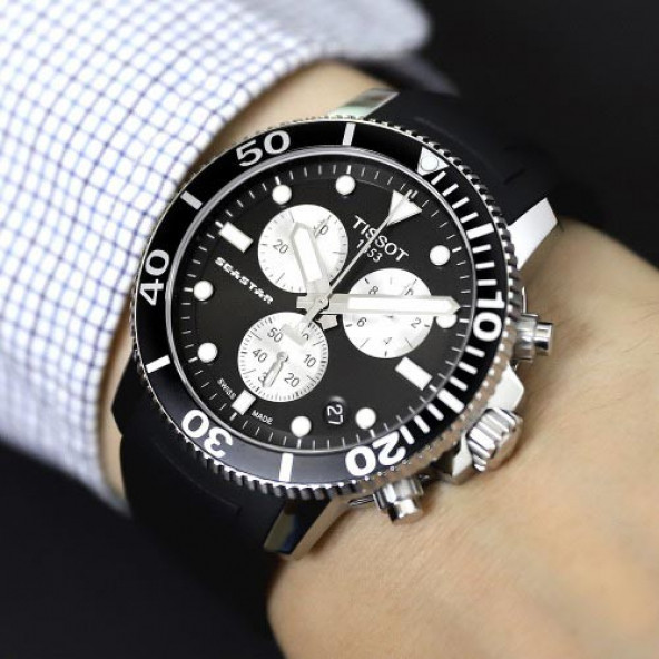 Tissot T120.417.17.051.00 Seastar 1000 Chronograph Erkek Kol Saati - 2