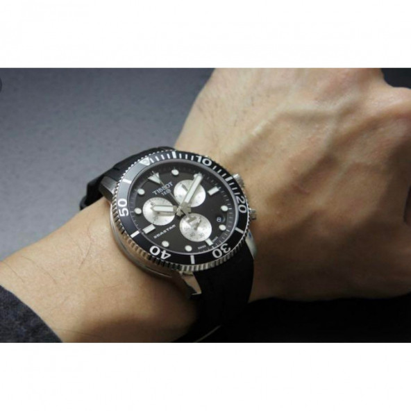Tissot T120.417.17.051.00 Seastar 1000 Chronograph Erkek Kol Saati - 6