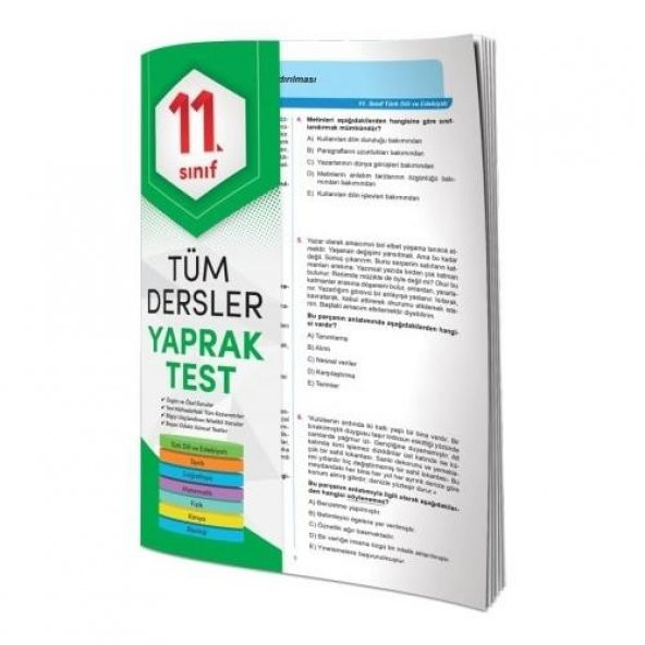 Element Yayınları 11.sınıf Tüm Dersler Yaprak Test