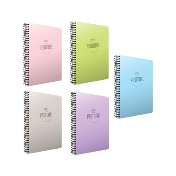 Gıpta Pastoral 96 Yp. A4 Spiralli Pp. Kapak Defter Seti Kareli 5li